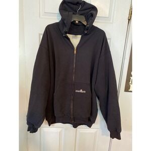 Carhartt K129 BLK Thermal Lined Full ZipHoodie Black Mens 2XL Regular Sweatshirt